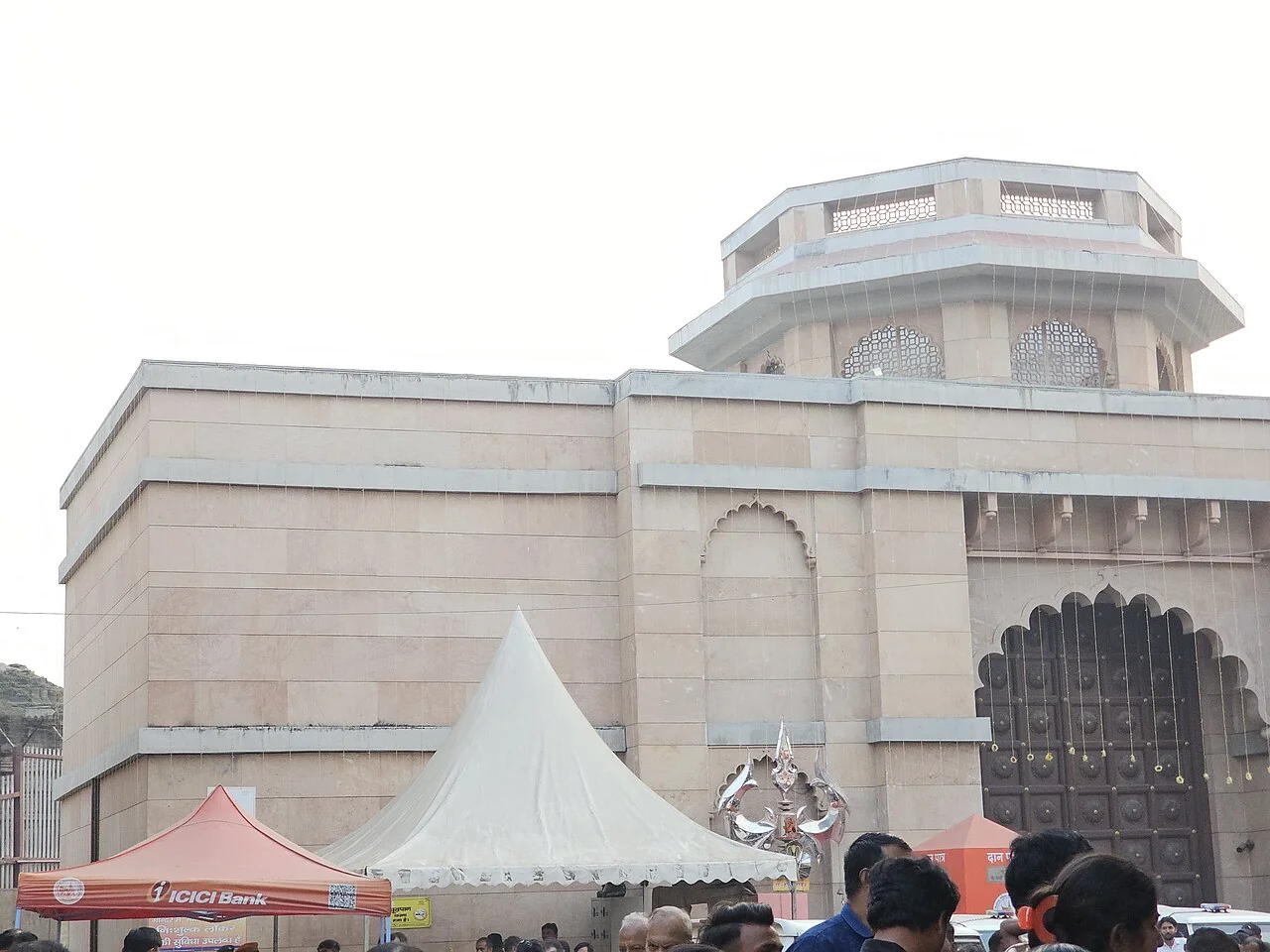 The sandstone entrance to the Kashi Vishwanath Temple complex in Varanasi